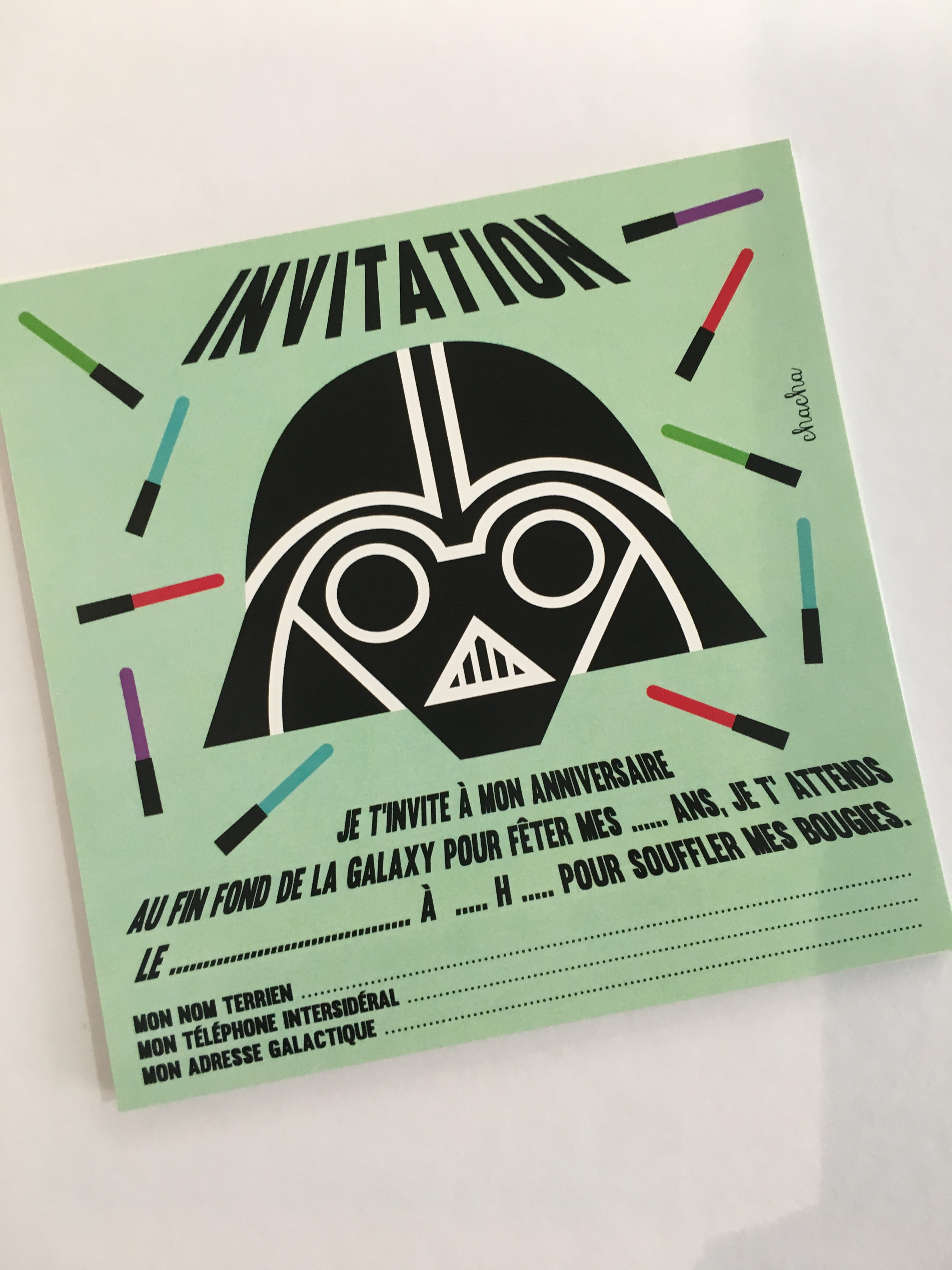 Carte Invitation Star Wars La M Merie Boutique Co Responsable Pour